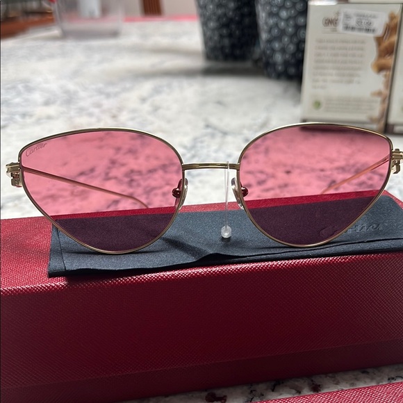 Cartier Red Sunglasses Luxurious Accessory